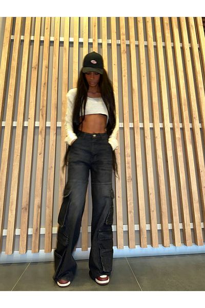 DENİKK TREND SPECIAL DESIGN BAGGY JEAN DENIM PALAZZO ΠΑΝΤΕΛΟΝΙ