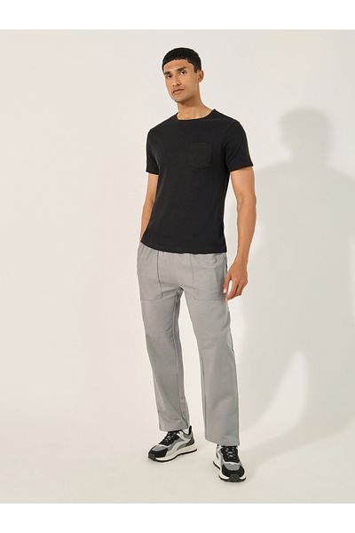 Styli Relaxed Fit Reverse Pocket Open Hem Terry Joggers