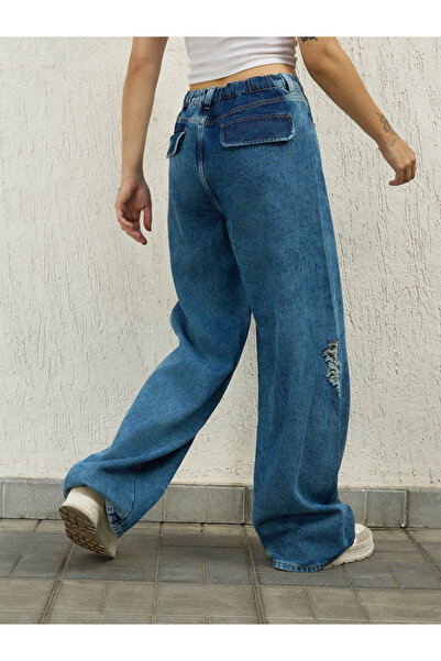 Hubberholme By Styli High Rise Distressed Straight Fit Jeans