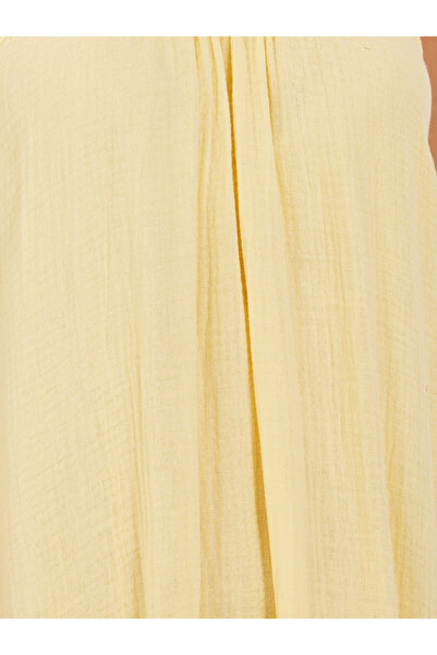 Styli Ruffled Hem Strappy Scoop Neck Slip Dress