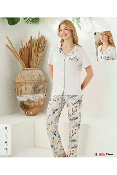 İpek Women's Short Sleeve Front Buttoned Pajama Set
