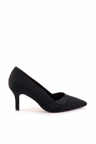 Bambi Pantofi clasici cu toc de damă negri mat K01231402038