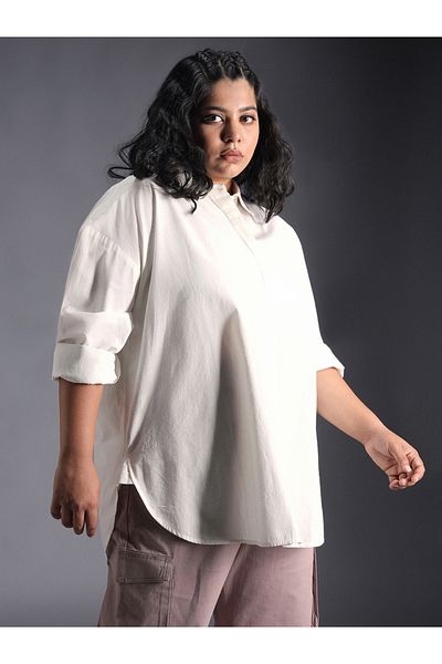 High Star By Styli Plus Size Classic Spread Collar Oversized Casual Shirt