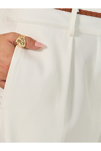 Styli Wide Leg Belted Pants with Side Pocket