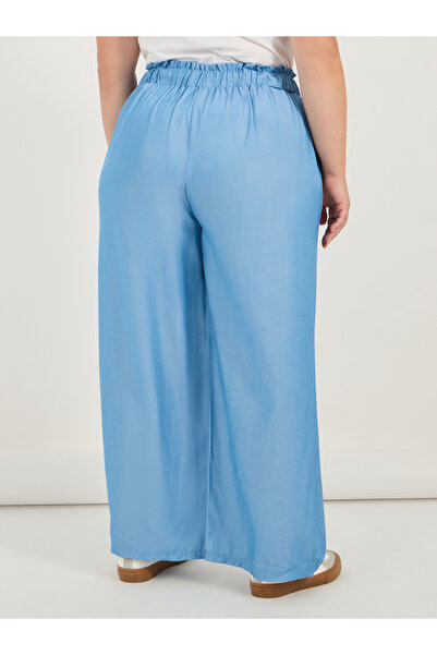 Styli Plus Size High Rise Drawstring Paper Bag Waist Pants