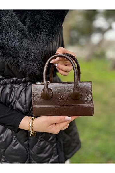 DEV 3 ADAM Geantă de umăr și crossbody model cutie de cafea, elegantă și elegantă pentru femei