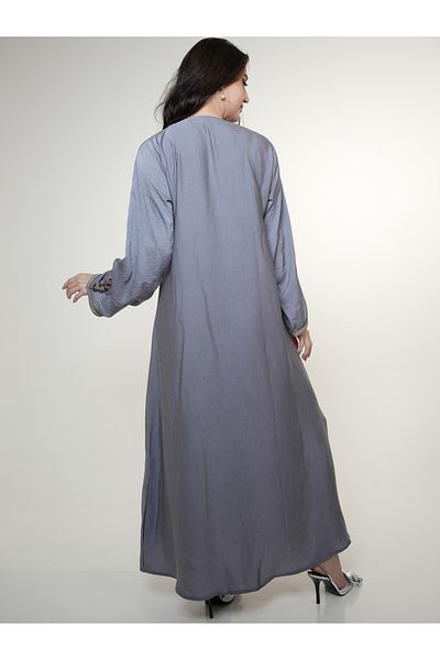 Elena by DStyle Satin Jalabiya with Beaded Handwork