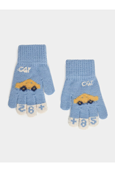 Styli Car Pattern Knitted Warm Gloves