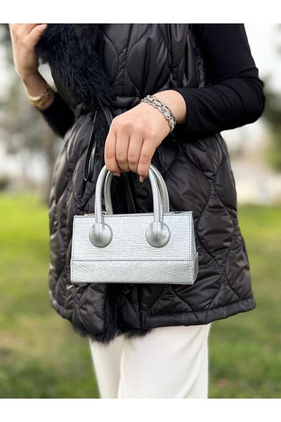 DEV 3 ADAM Silver Box Model Hand Shoulder and Cross Stylish Elegant Women's Bag