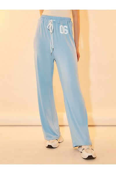Take Two By Styli Printed Wide Leg Pants with Drawstring Waist