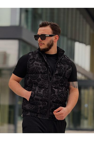 KINGAF Men's Patterned Inflatable Vest