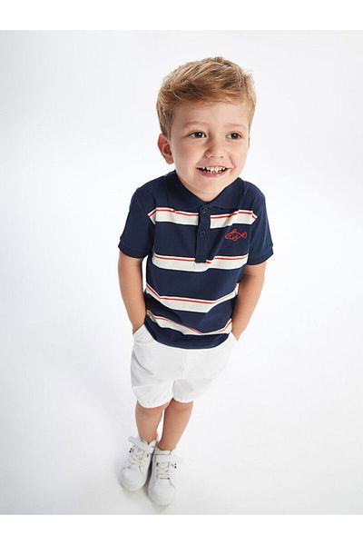 LC Waikiki Polo Neck Short Sleeve Embroidered Baby Boy T-Shirt