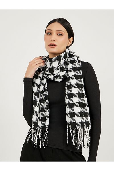 Styli Houndstooth Pattern Scarf