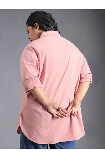 High Star By Styli Plus Size Classic Spread Collar Oversized Casual Shirt