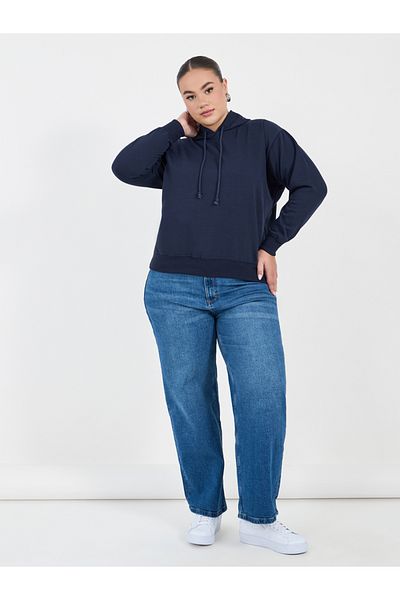 Styli Plus Size Regular Fit Regular Length Plain Hoodie