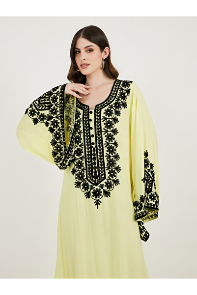 Maxim Creation By Styli Thread Aariwork Kaftan with Flute Sleeves