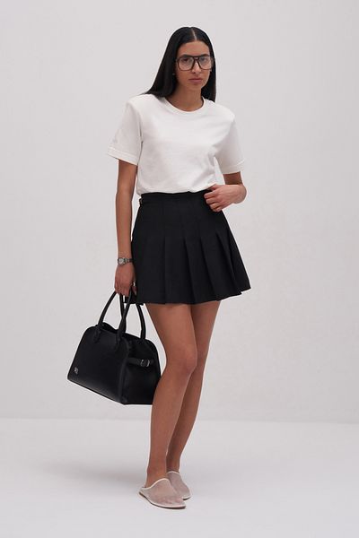 Mathilda By Çiğdem Bilici Women's Black Flounce Mini Skirt
