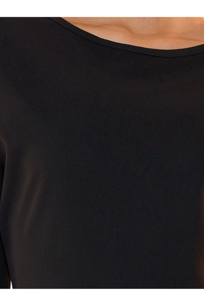 Take Two By Styli Contrast Bell Sleeves A-Line Midi Dress