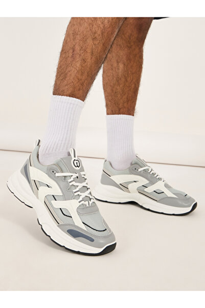 Styli Stitch Detail Front Lace Up Chunky Sneakers