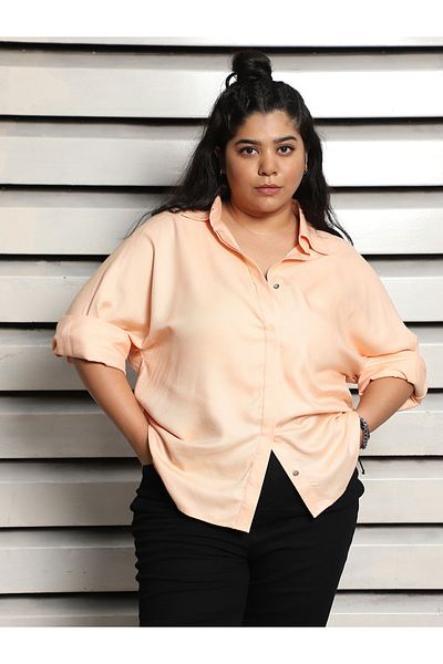 High Star By Styli Plus Size Spread Collar Boxy Fit Casual Shirt
