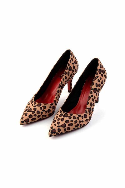 Bambi Γυναικεία κλασικά παπούτσια με τακούνι Leopard K01231402804
