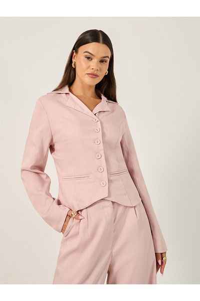 Styli Regular Fit Button Up Short Length Blazer