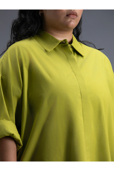 High Star By Styli Plus Size Classic Spread Collar Oversized Casual Shirt