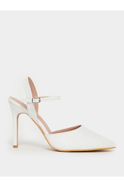 Styli Solid Ankle Strap Pointed Toe Pumps
