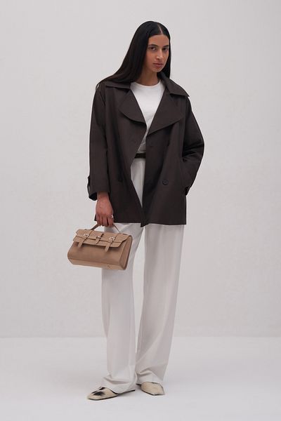 Mathilda By Çiğdem Bilici Trench scurt Naula maro de damă