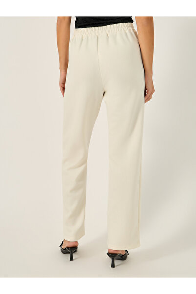 Styli Tapered Knit Pants with Elastic Waistband