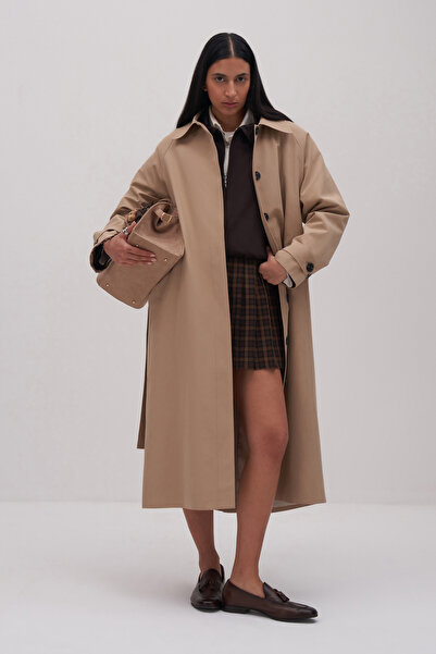 Mathilda Store Kadın Bej Liora Maxi Trençkot