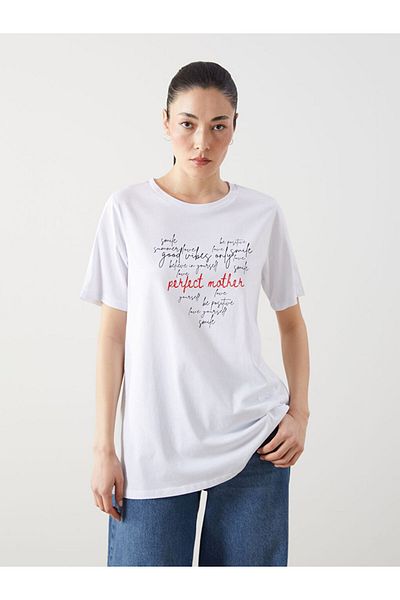 LC Waikiki New Season Crew Neck Printed Maternity T-Shirt - S5Jd28Z8
