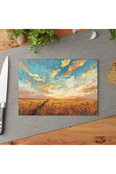 PaintedAnarchy Post-Impressionist Style Glass Cutting Board - Stylish Design ...