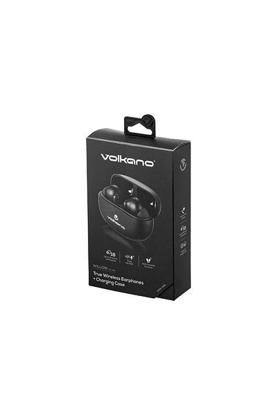 Volkano Willow ENC TWS Earphone Noise cancellation,Bluetooth V5.3,Long Battry.Playtime4h,Black