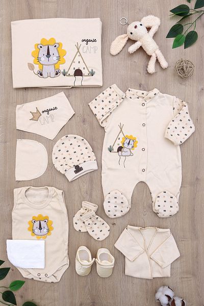 Sitilin Organic Natural Baby Playmate - 10-Piece Hospital Discharge Bodysuit Set Stl6933