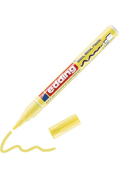 Edding 751 Bright Paint Marker - 1-2mm Round Tip - Pastel Yellow