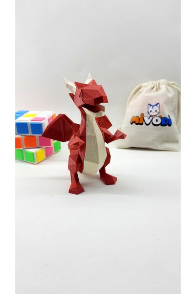 Mivodi 3D Yapboz - Mıknatıslı 3D Ejderha Puzzle / 3dm Ejderha Yapboz (kırmızı)