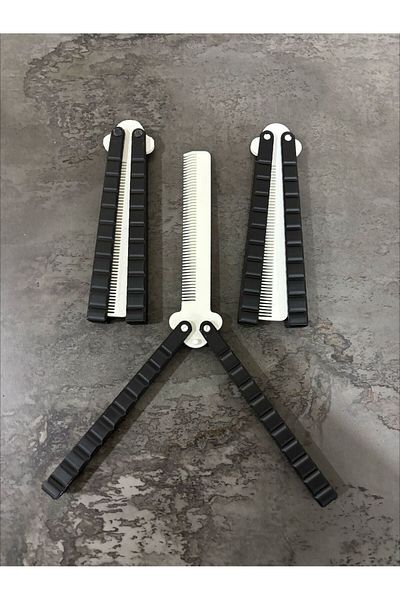 BRKStorm Black White Modern Butterfly Training Shake Comb