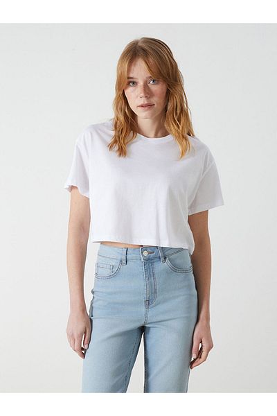 LC Waikiki New Season Crew Neck Women's Crop - S5Ev13Z8