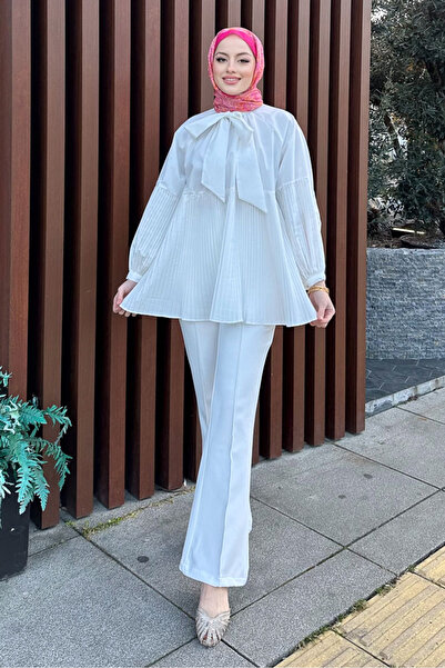 Ovn. Missy Piliseli Gömlek - Ekru