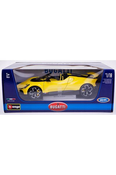 TOYFEST Bburago 1/28 a Bugatti Mistral Yellow