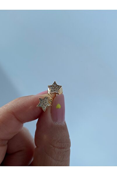 kurukafagift Star Yellow Color Studded Zircon Stone Earrings