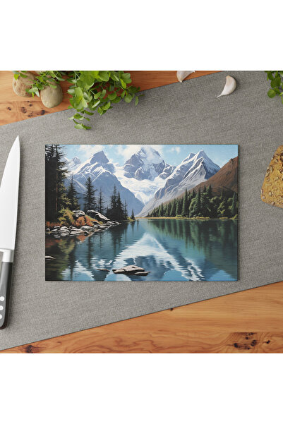 PaintedAnarchy Landscape Landscape Design Tempered Glass Cutting Board - Styl...
