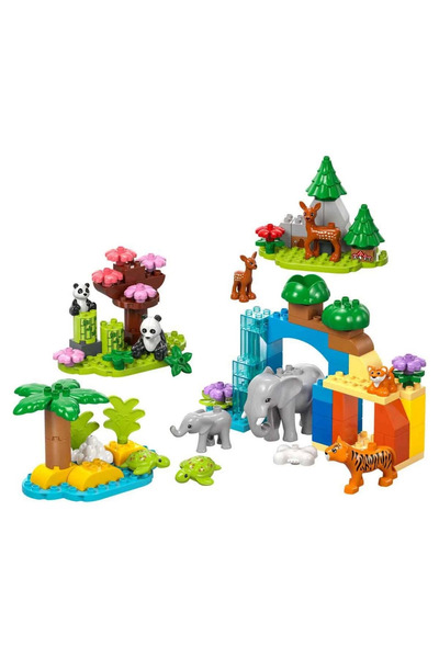 TOYFEST مدينة دوبلو 3 في 1 عائلات الحيوانات البرية 10446