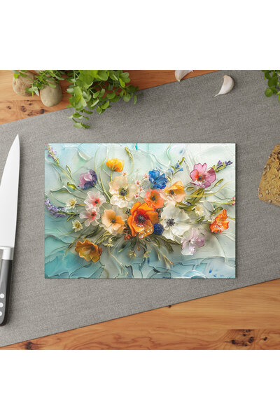 PaintedAnarchy سطح بتصميم أنيق، لوح تقطيع من الزجاج المقسى متين