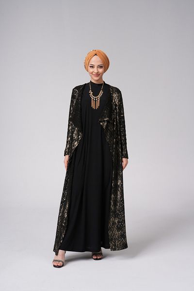 Ambargo Cardigan |   Women's Cardigan |   Varaklı Knitwear Long Cardigan |   Handmade, Special Design