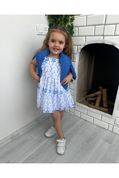 LİAR.GİYİM Girl's Dress Set - Cardigan and Dress Double Combination