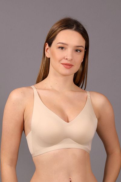 NEWBRA LINGERIE Γυναικείο σουτιέν χωρίς υποστήριξη B Cup χωρίς εσώρουχο χωρίς ραφή με αφαιρούμενο μαξιλαράκι λέιζερ, 336120