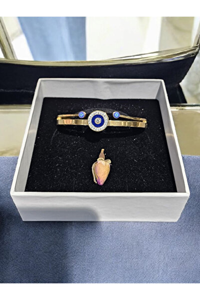 ELMEKA Toka Çelik Gold Kelepçe Bilezik A Kalite Kararmaz(KUTU DAHİL DEĞİLDİR)