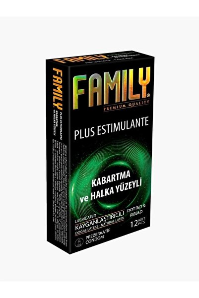 FAMİLY Family Prezervatif Kabartma Yüzeyli 12'Li